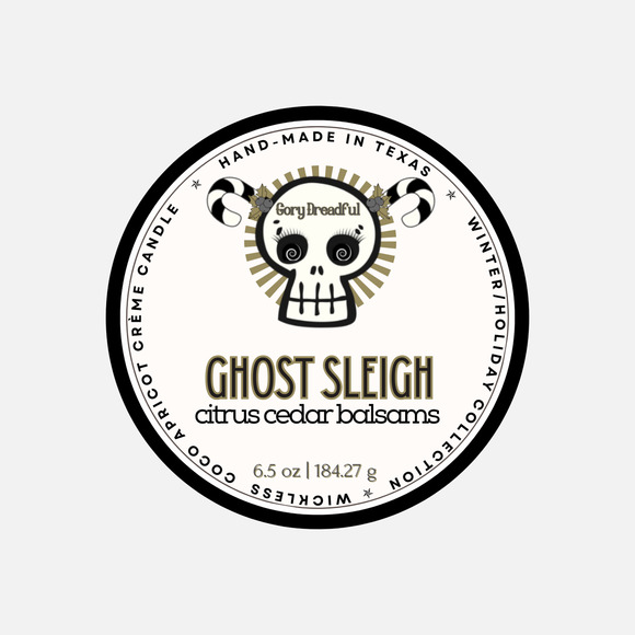 Ghost Sleigh Luxury Wickless Candle: Citrus Cedar Balsam Scent - Picture 6 of 7